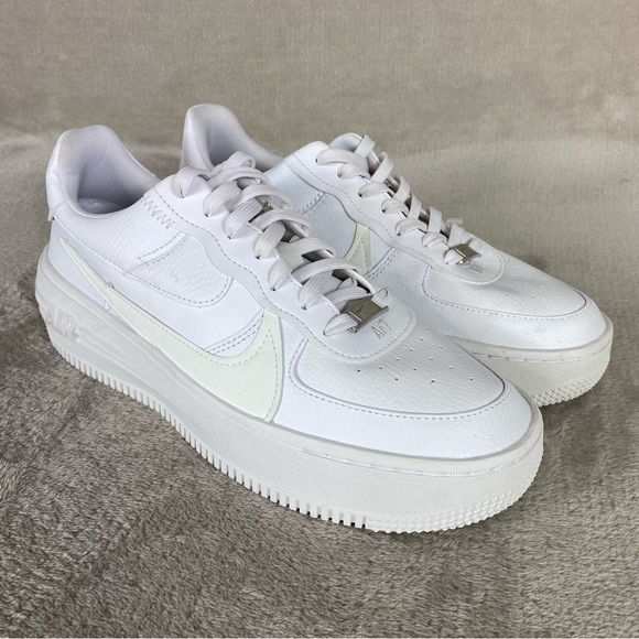 Nike Shoes - Nike Air Force 1 PLT.AF.ORM DJ9946-100 Womens 9.5 Triple White Running Shoes
